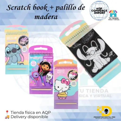SCRATCH BOOK + PALILLO DE MADERA