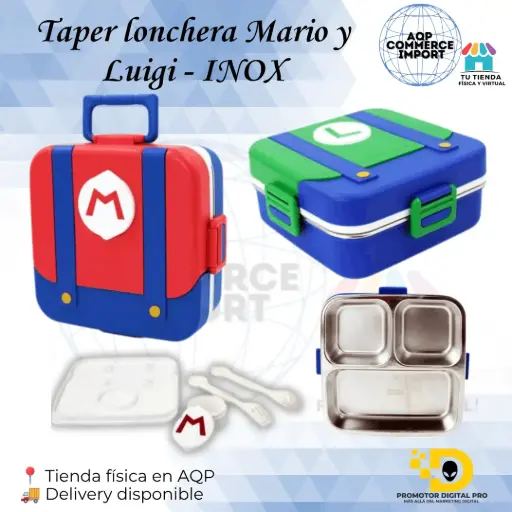 TAPER LONCHERA MARIO Y LUIGI - INOX