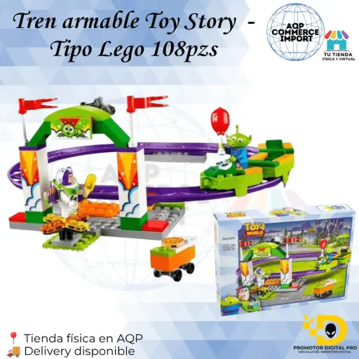 TREN ARMABLE TOY STORY - TIPO LEGO 108PZS