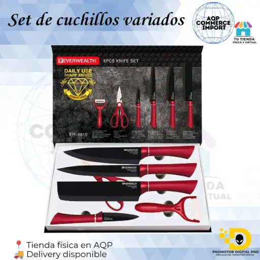 SET DE CUCHILLOS VARIADOS