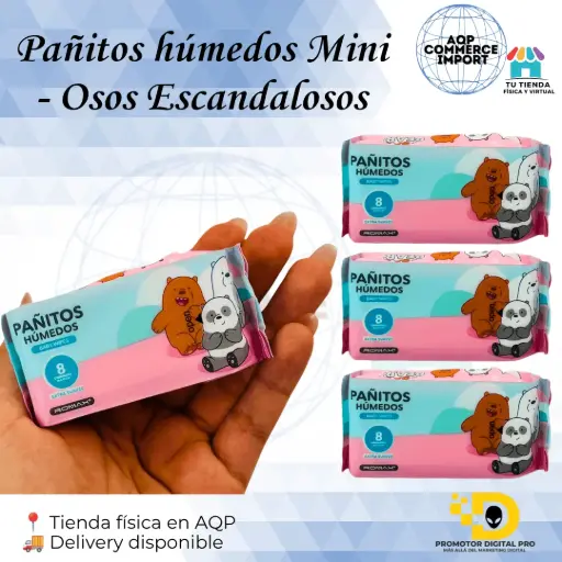 PAÑITOS HUMEDOS MINI - OSOS ESCANDALOSOS